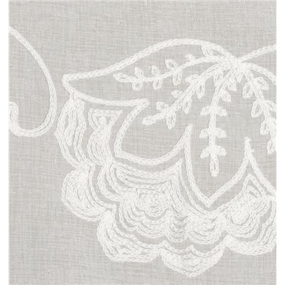 Тюль имитация льна с вышивкой №IE105-01 Белый  (add-IE-105-01)