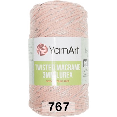 Пряжа Yarnart Macrame Twisted 3 Mm Lurex