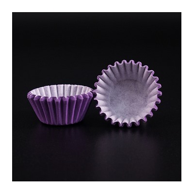 Капсулы бумажные для конфет Фиолетовые 35*23 мм, 20-25 шт