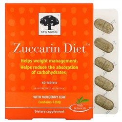 New Nordic, Zuccarin Diet, добавка для похудения, 60 таблеток