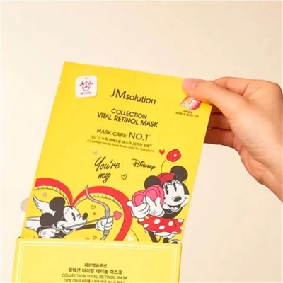 JMsolution Маска тканевая против пигментации кожи с ретинолом / Disney Collection Vital Retinol Mask, 30 мл