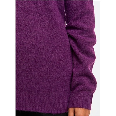 Пуловер удлиненный с V-образным вырезом
