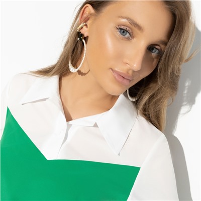 Блуза С высоты очарования (sexy green, с поясом)