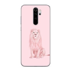 Силиконовый чехол Розовый лев на Xiaomi Redmi Note 8 Pro