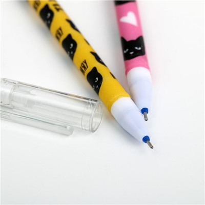 Ручка гелевая пиши-стирай «Ненавижу тебя меньше всех» МИКС, синяя паста, 0,5 мм цена за 1 шт