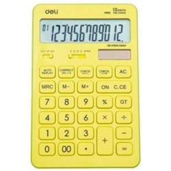 Калькулятор 12 разрядов Touch EM01551 108х15х175 мм желтый (1176686) Deli
