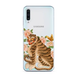 Силиконовый чехол Китайская гравюра тигра на Samsung Galaxy A50