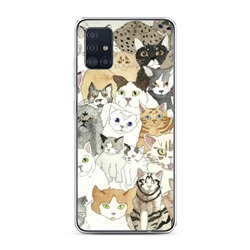Силиконовый чехол Склад кошек на Samsung Galaxy A51