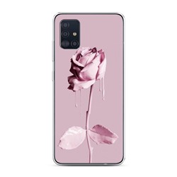 Силиконовый чехол Роза в краске на Samsung Galaxy A51