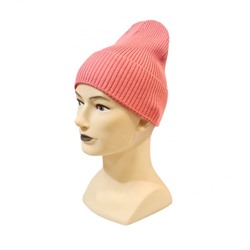 Женская шапка бини HO382 розовый амарант
