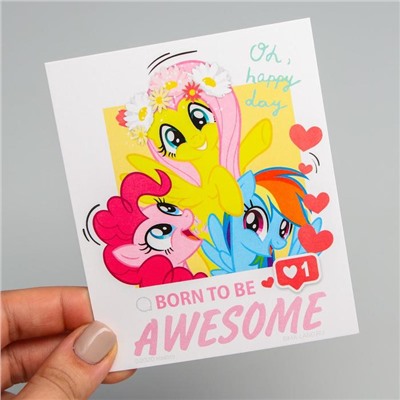 Открытка "С днем рождения!", Little Pony