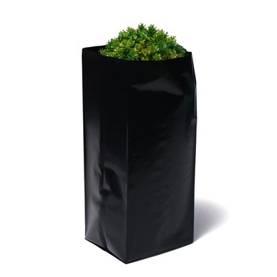 Пакет для рассады, 5 л, 12 × 35 см, полиэтилен толщиной 100 мкм, с перфорацией, чёрный, Greengo