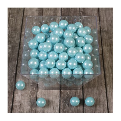 Сахарные шарики Голубые перламутровые 10 мм, 50 гр