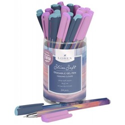 Ручка гелевая "Пиши-стирай" синяя 0.5 мм "Slim Soft. HANGING CLOUDS" LXEPSS-HC1 LOREX