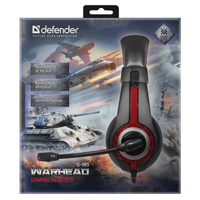Компьютерная гарнитура Defender Warhead G-185 (red)