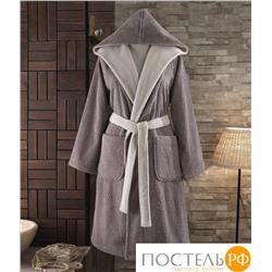 1013G10031124L Халат женский Soft cotton LEAF коричневый L