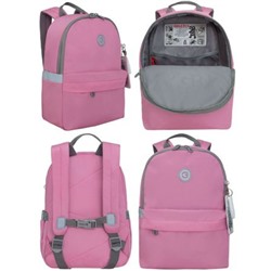 Рюкзак молодежный RO-471-1/7 розовый 25,5х35х15 см GRIZZLY