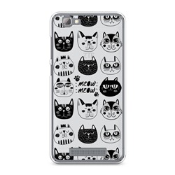 Силиконовый чехол Meow art на ZTE Blade A610