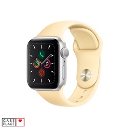 Ремешок для Apple Watch из силикона 42/44 мм бежевый