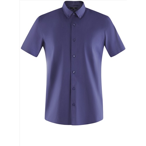 Рубашка базовая с коротким рукавом Цвет Синий, Размер 48-50, Рост 182