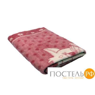 Одеяло Полушерстяное Белка розовый 40% шерсть, 47%Пан, 13%хлопок 100x140