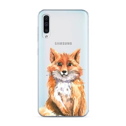 Силиконовый чехол Лисенок нарисованный на Samsung Galaxy A50