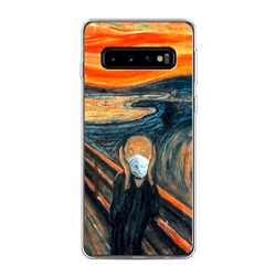 Силиконовый чехол Крик в маске на Samsung Galaxy S10