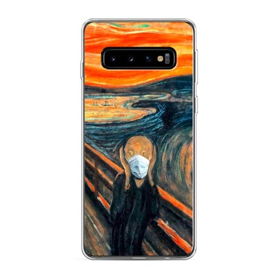 Силиконовый чехол Крик в маске на Samsung Galaxy S10