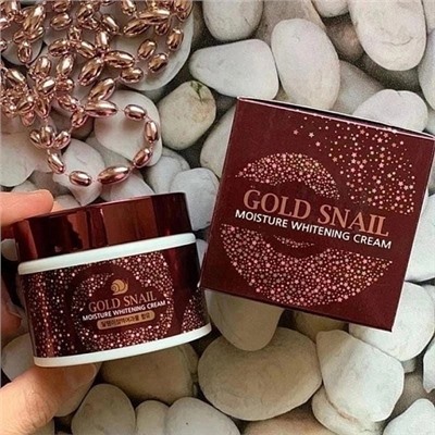 Крем для лица с экстрактом улитки ENOUGH Gold Snail Moisture Whitening Cream 50 гр