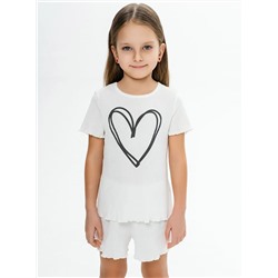 Пижама для девочки Youlala 7006700101 Молочный сердце
