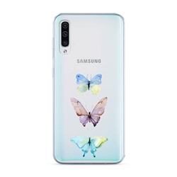 Силиконовый чехол Акварельные бабочки на Samsung Galaxy A50