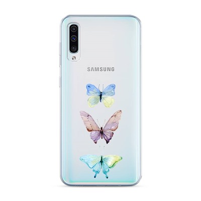 Силиконовый чехол Акварельные бабочки на Samsung Galaxy A50