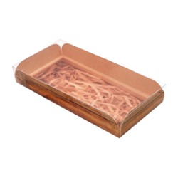 060-0112 Коробка для кондитерских изделий с PVC-крышкой Hand made, 10,5 × 21 × 3 см