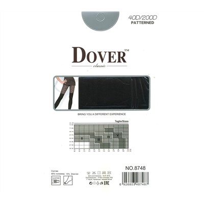 Женские колготки Dover 8748 Black 40/200 Den