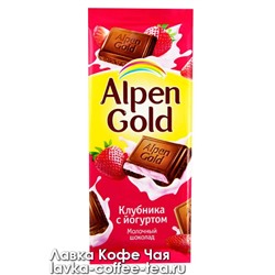 шоколад Альпен Голд клубника с йогуртом 85 г.