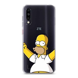 Силиконовый чехол Радостный Гомер на ZTE Blade A7 (2020)