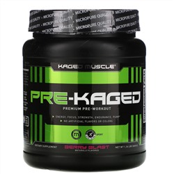 Kaged Muscle, PRE-KAGED, предтренировочный комплекс премиального качества, со вкусом ягод, 608 г (1,34 фунта)