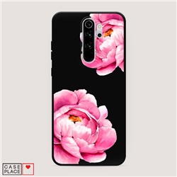 Матовый силиконовый чехол Beautiful peonies на Xiaomi Redmi Note 8 Pro