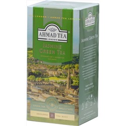 AHMAD TEA. Green tea Jasmine карт.пачка, 25 пак.