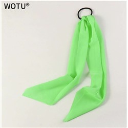 Sale! Резинка - платок-повязка для волос,цвет неоновый зеленый, 1 шт.