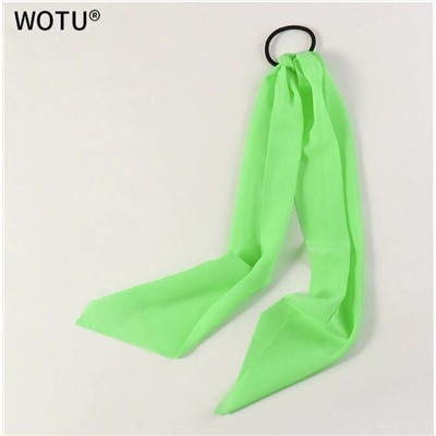 SALE! Резинка - платок-повязка для волос,цвет неоновый зеленый, 1 шт.