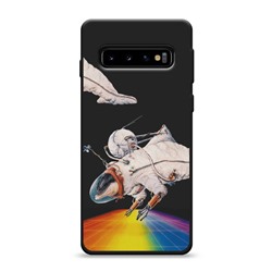 Матовый силиконовый чехол Дельфин разумный на Samsung Galaxy S10