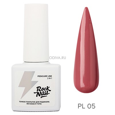 RockNail, однофазный гель-лак для педикюра Pedicure Line №05, 6 мл