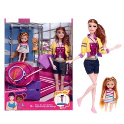Кукла-модель шарнирная «Спортсменка» с малышкой, с аксессуарами, МИКС 5066330