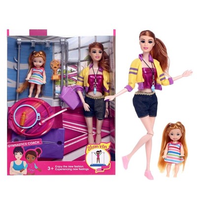 Кукла-модель шарнирная «Спортсменка» с малышкой, с аксессуарами, МИКС 5066330