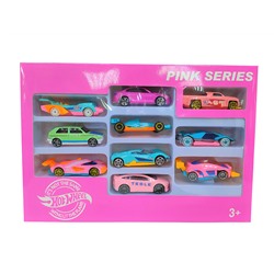 Набор гоночных машинок " Hot Wheel :Pink Series " 10 шт