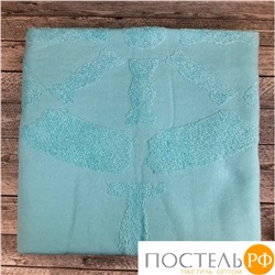 PL027/01 Пляжное полотенце DUMEN 100% хлопок (90*150) голубой штурвал