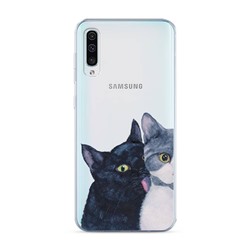 Силиконовый чехол Кошачья любовь на Samsung Galaxy A50