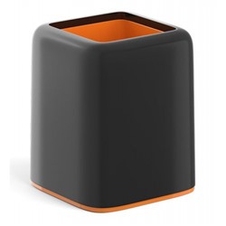 Подставка для пишущих принадлежностей 55841 Forte Accent, черная с оранжевой вставкой ErichKrause