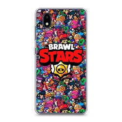 Силиконовый чехол Все герои Brawl Stars на ZTE Blade A3 (2020)